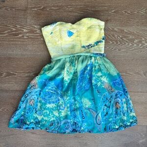 ARC & CO Vintagr Strapless Paisley Mini Dress